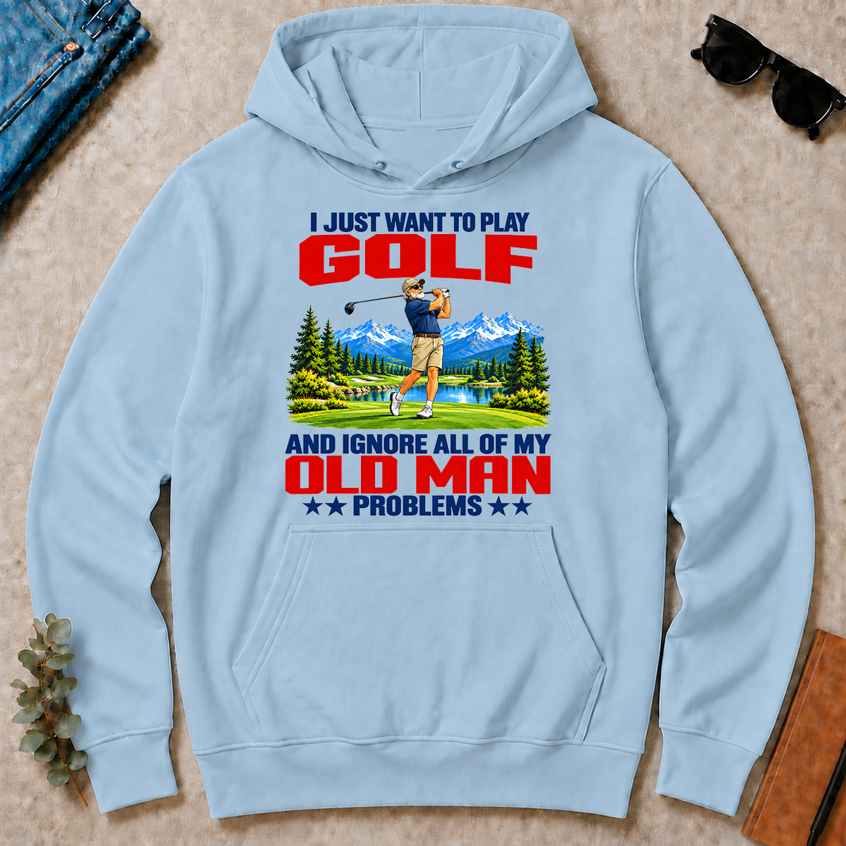 I Just Want To Play Golf - light-blue - HS2D-LightBlue