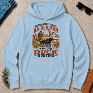 An Old Man Loves Duck Hunting - light-blue - HS2D-LightBlue