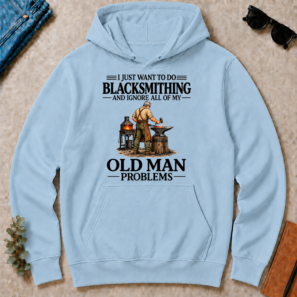 I Just Want To Do Blacksmithing - light-blue - HS2D-LightBlue