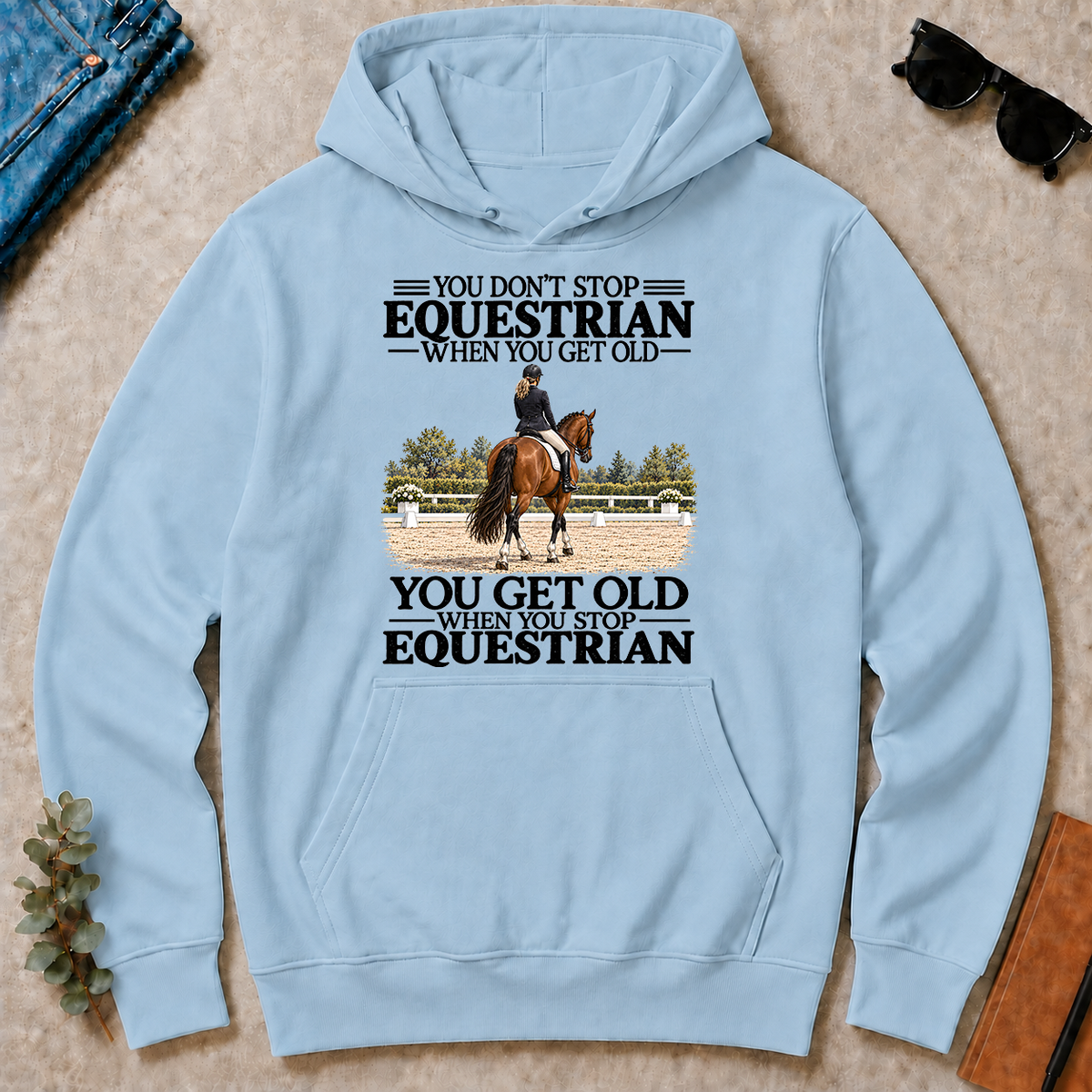 Don't Stop Equestrian - light-blue - HS2D-LightBlue