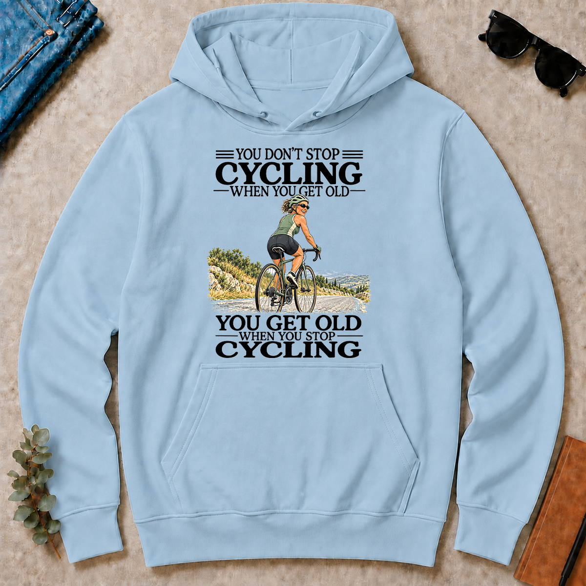 Don't Stop Cycling - light-blue - HS2D-LightBlue