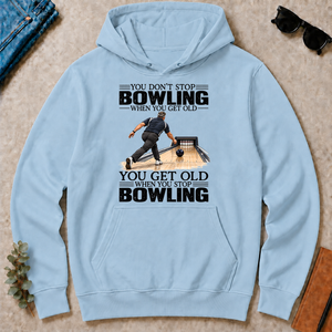 Vintage You Get Old When You Stop Bowling - light-blue - HS2D-LightBlue