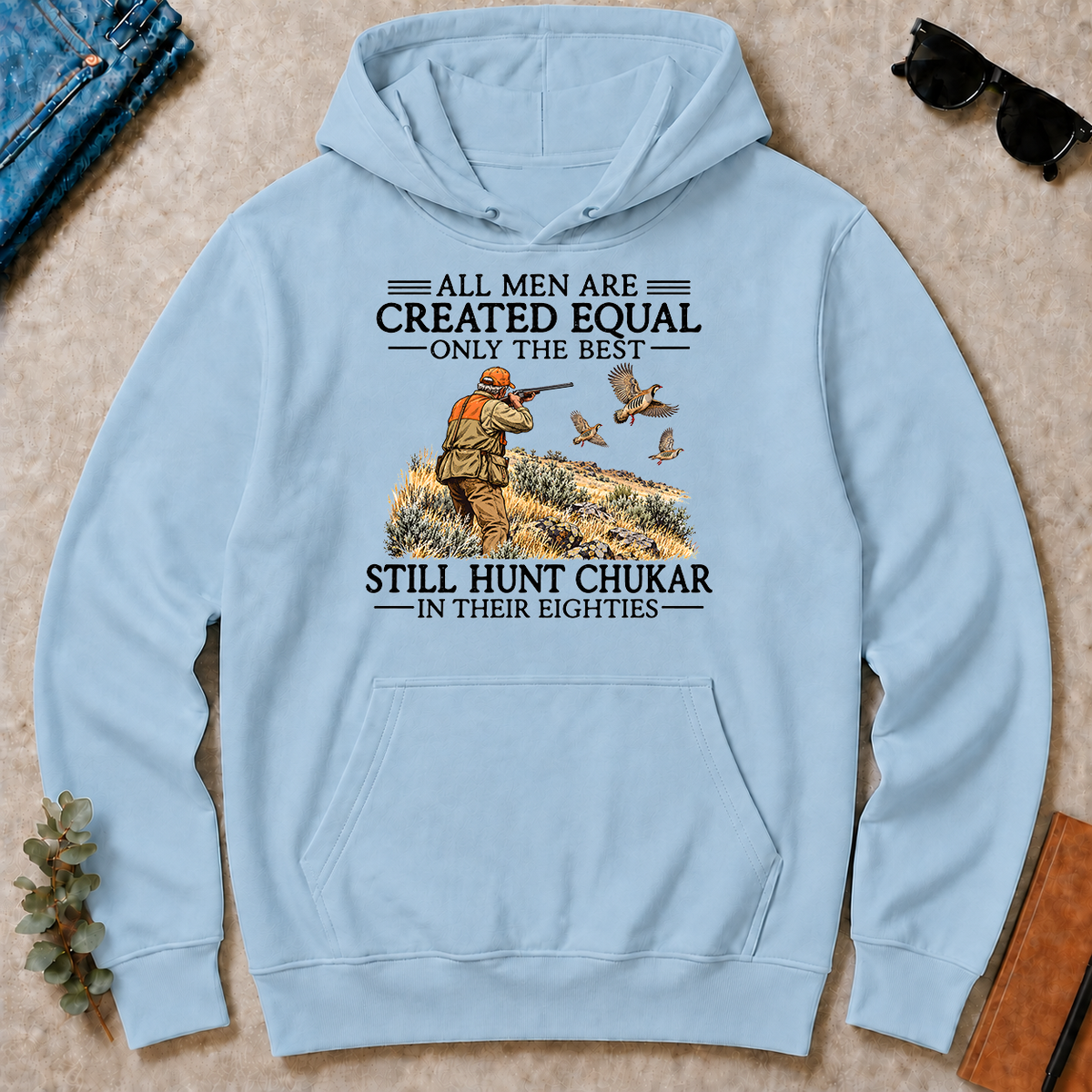 All Men Are Created Equal Chukar Hunting 80s - light-blue - HS2D-LightBlue