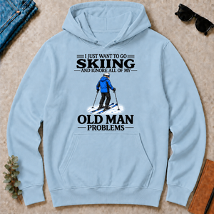 I Just Want To Go Skiing Vintage - light-blue - HS2D-LightBlue