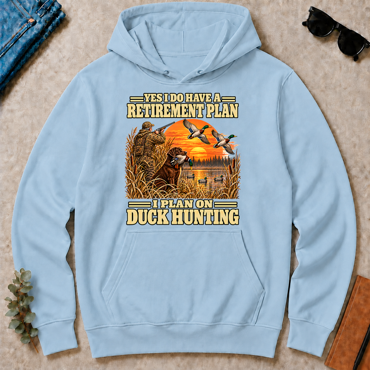 I Plan On Duck Hunting Vintage - light-blue - HS2D-LightBlue