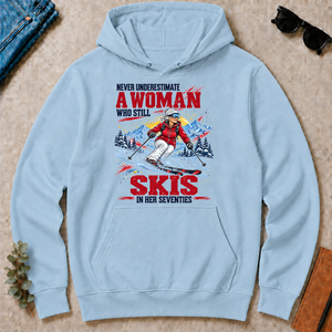 A Woman Still Skis In Her 70s - light-blue - HS2D-LightBlue
