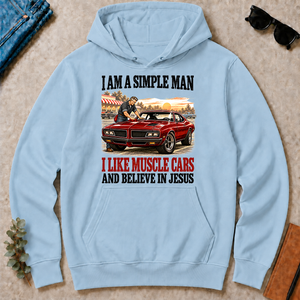 I Like Muscle Cars And Believe In Jesus - light-blue - HS2D-LightBlue