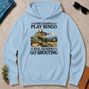 Some Grandpas Play Bingo Real Grandpas Go Shooting - light-blue - HS2D-LightBlue