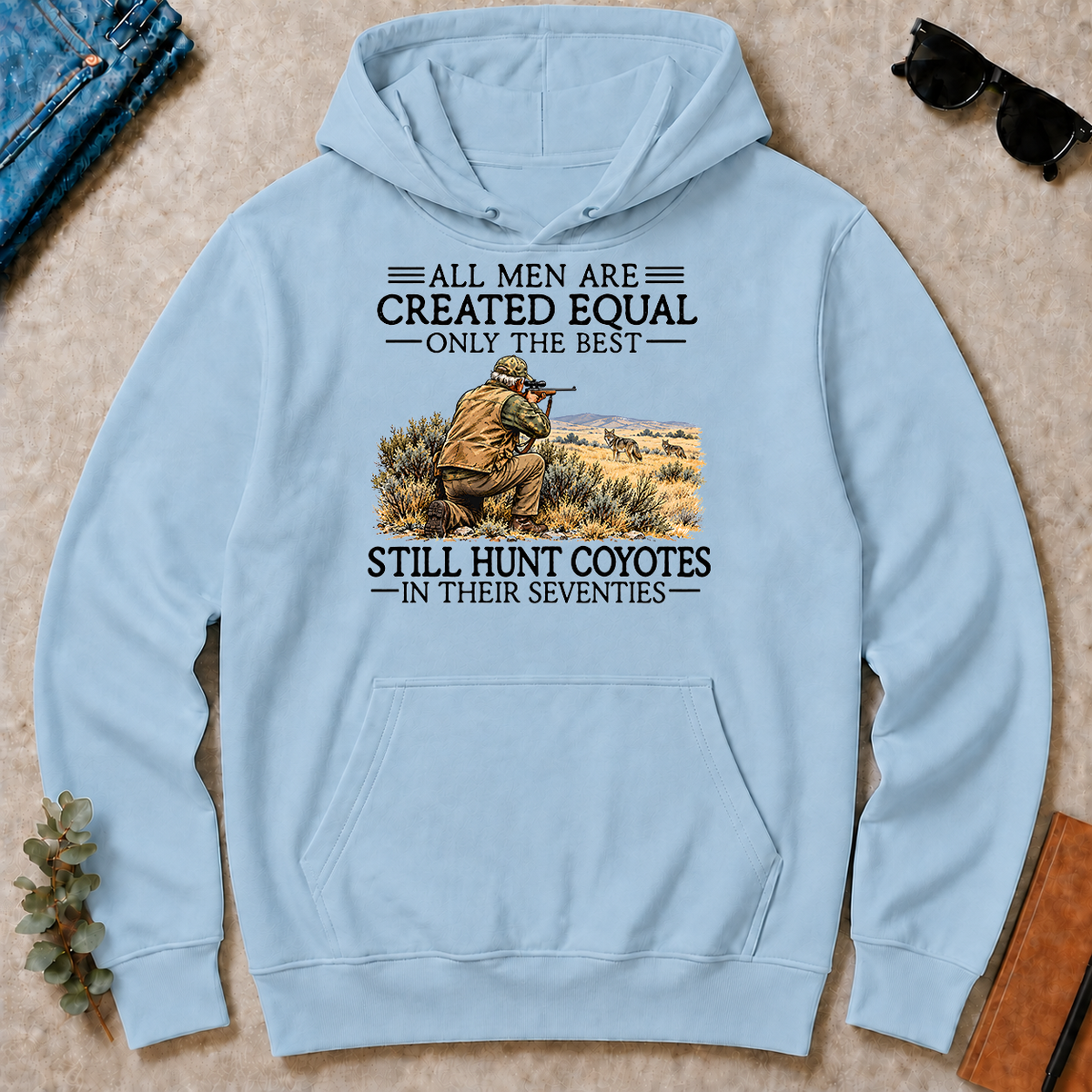 All Men Are Created Equal Coyote Hunting 70s - light-blue - HS2D-LightBlue