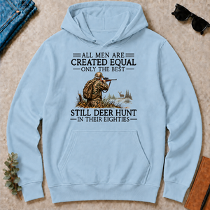 All Men Are Created Equal Deer Hunting 80s - light-blue - HS2D-LightBlue