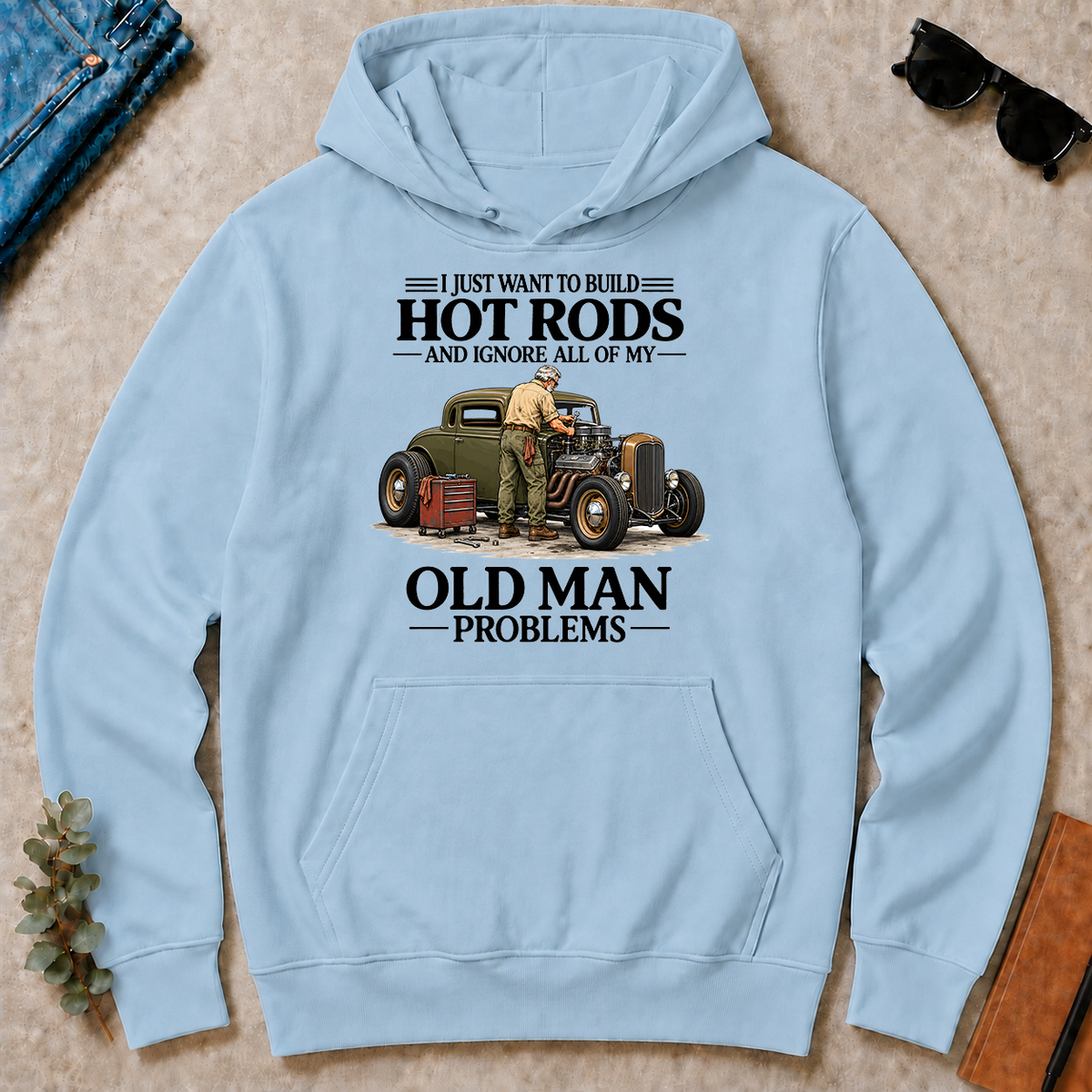 I Just Want To Build Hot Rods - light-blue - HS2D-LightBlue