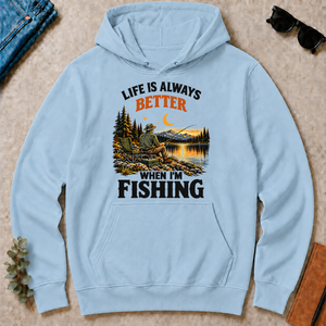 Retro Life Is Always Better When I Am Fishing - light-blue - HS2D-LightBlue