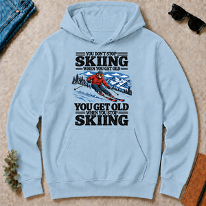 You Get Old When You Stop Skiing - light-blue - HS2D-LightBlue