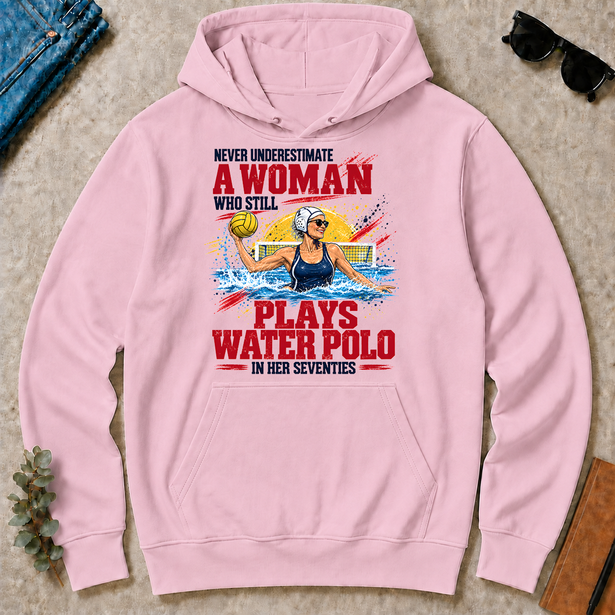 A Woman Still Plays Water Polo In Her 70s - light-pink - HS2D-LightPink