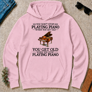 Don't Stop Playing Piano Vintage Art - light-pink - HS2D-LightPink
