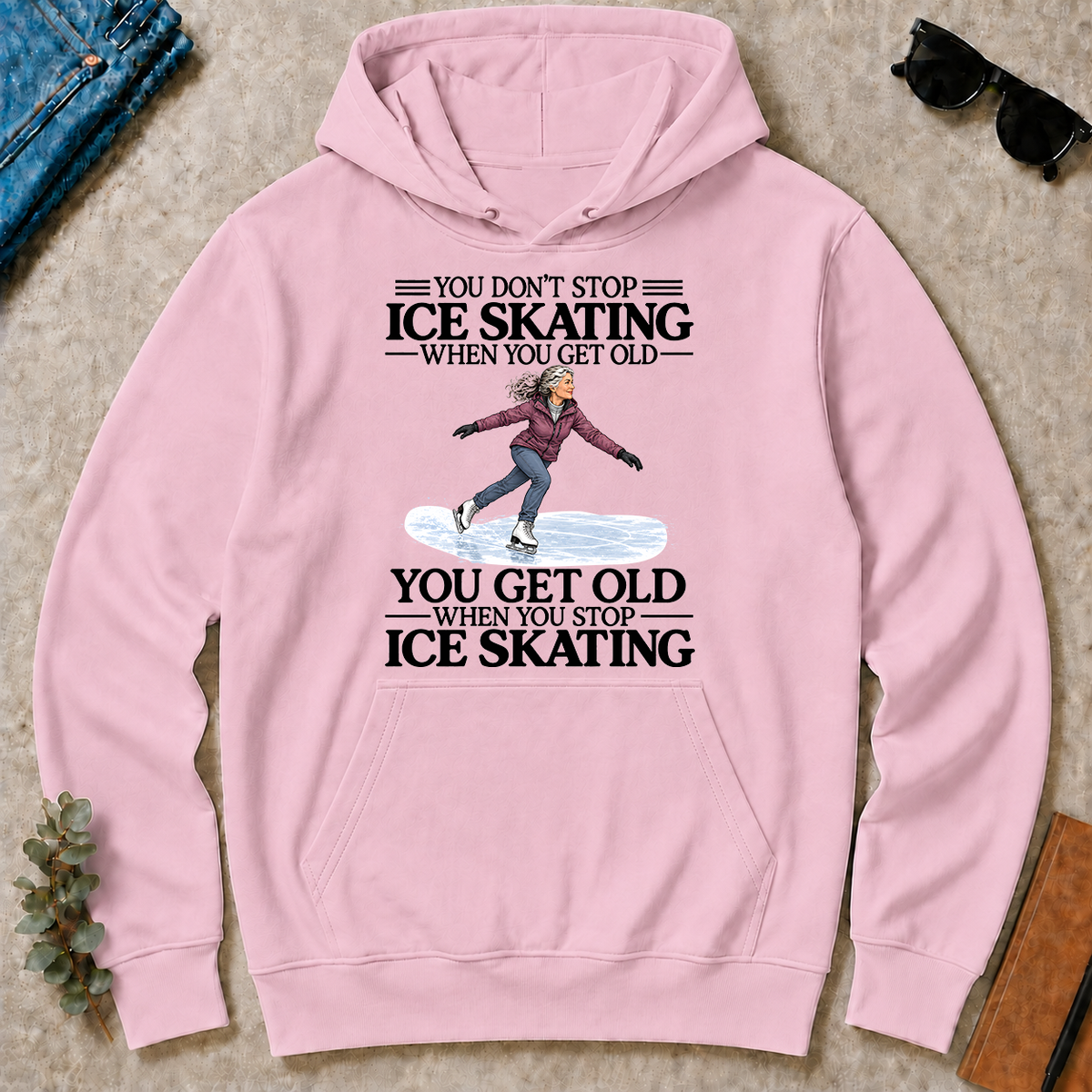Don't Stop Ice Skating - light-pink - HS2D-LightPink