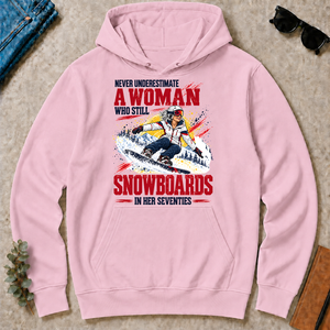 A Woman Still Snowboards In Her 70s - light-pink - HS2D-LightPink
