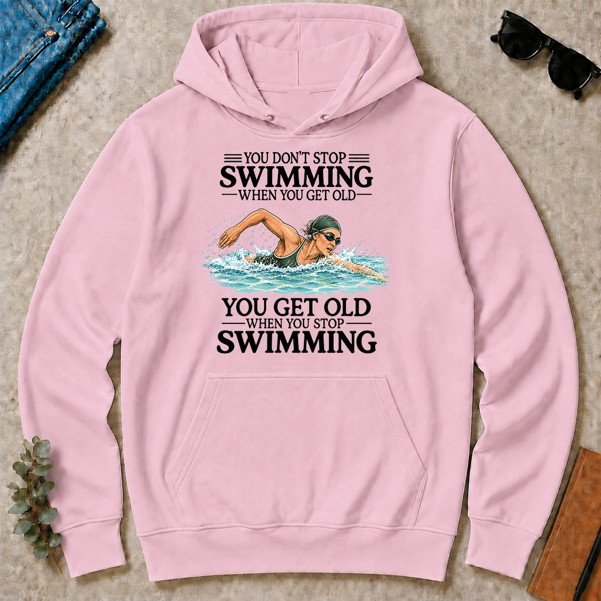 Don't Stop Swimming - light-pink - HS2D-LightPink