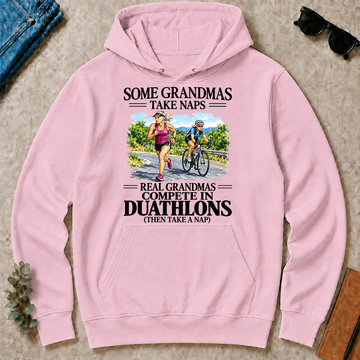 Real Grandmas Compete In Duathlons - light-pink - HS2D-LightPink