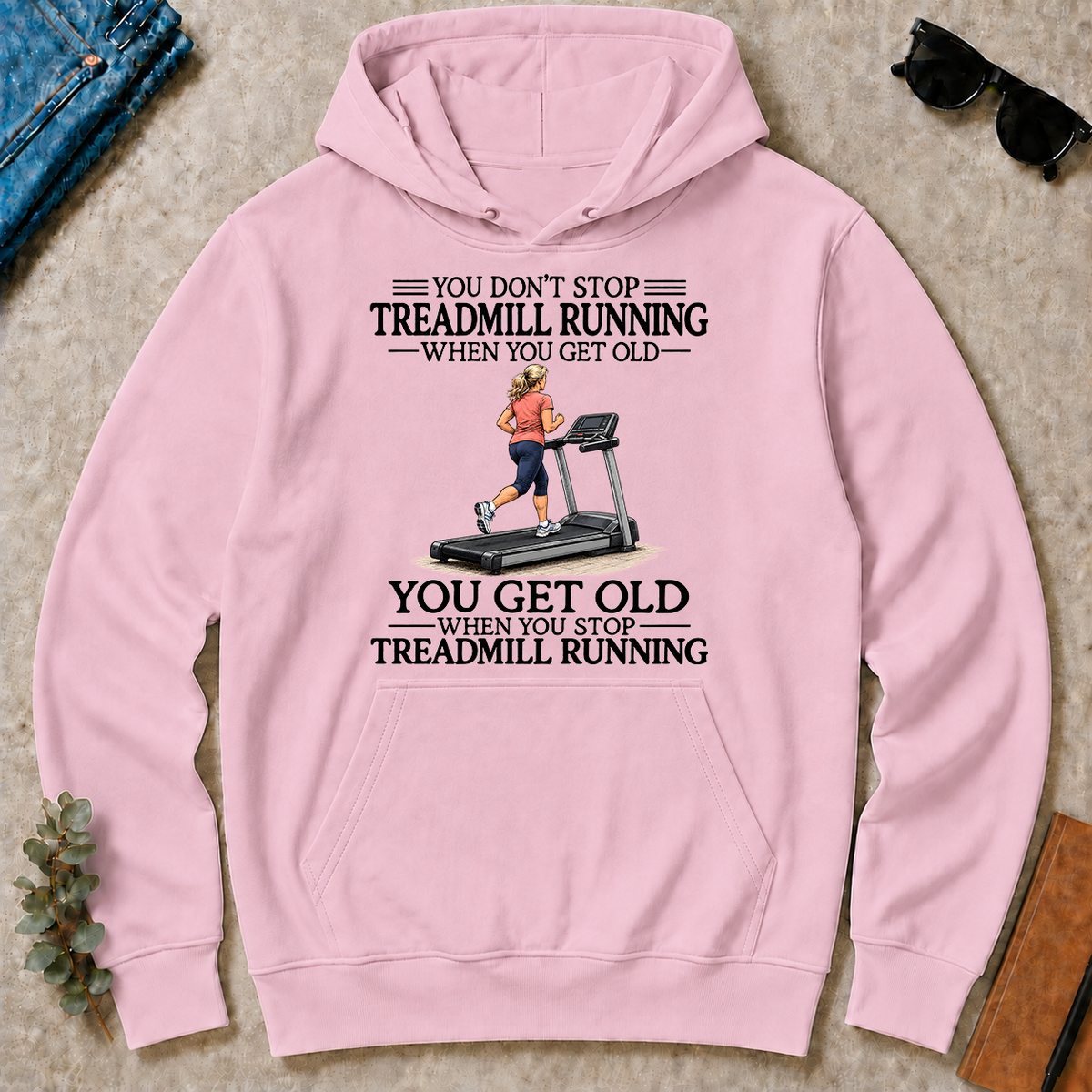 Don't Stop Treadmill Running Woman - light-pink - HS2D-LightPink