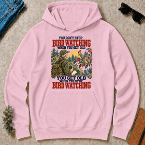 You Don't Stop Bird Watching When You Get Old - light-pink - HS2D-LightPink
