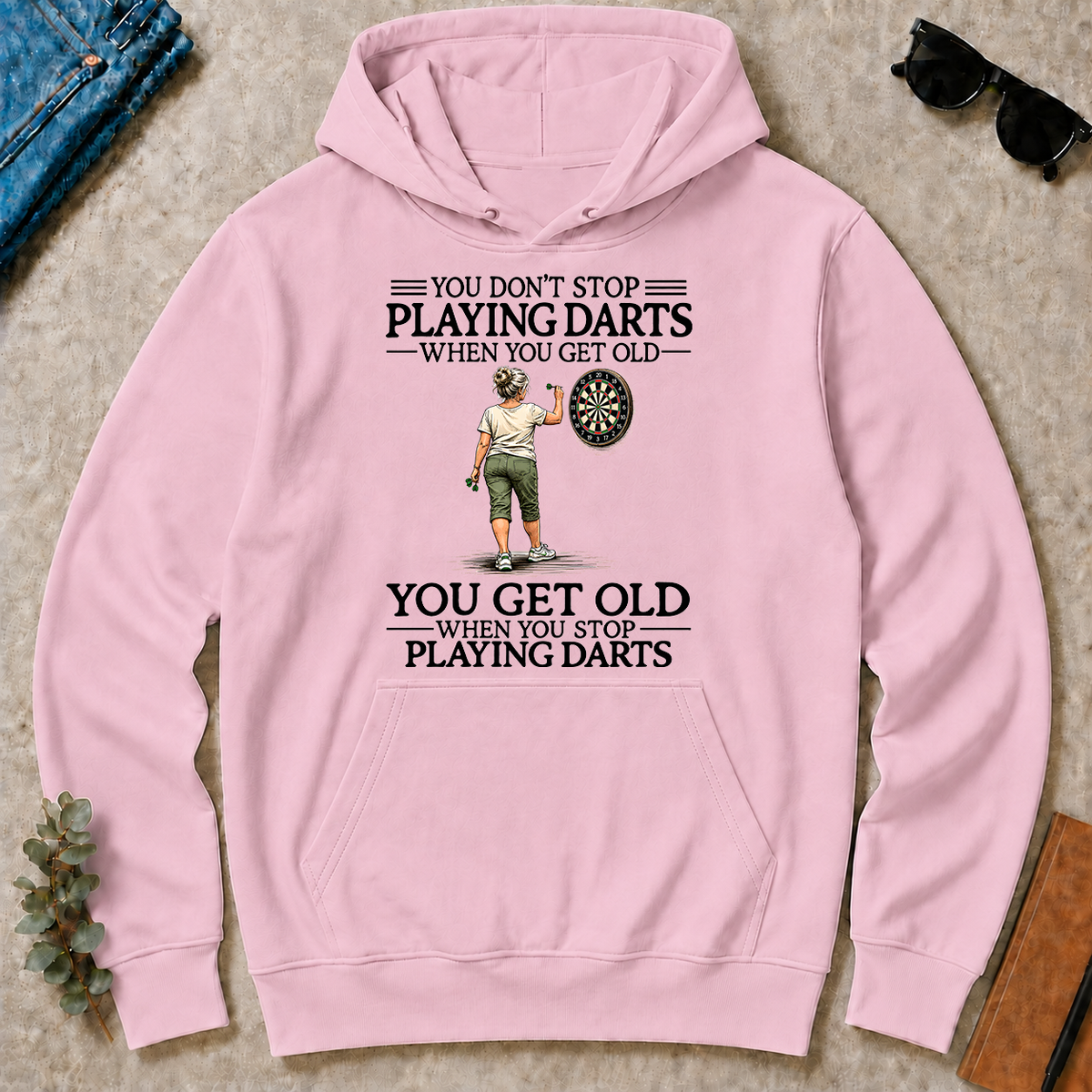 Don't Stop Playing Darts - light-pink - HS2D-LightPink