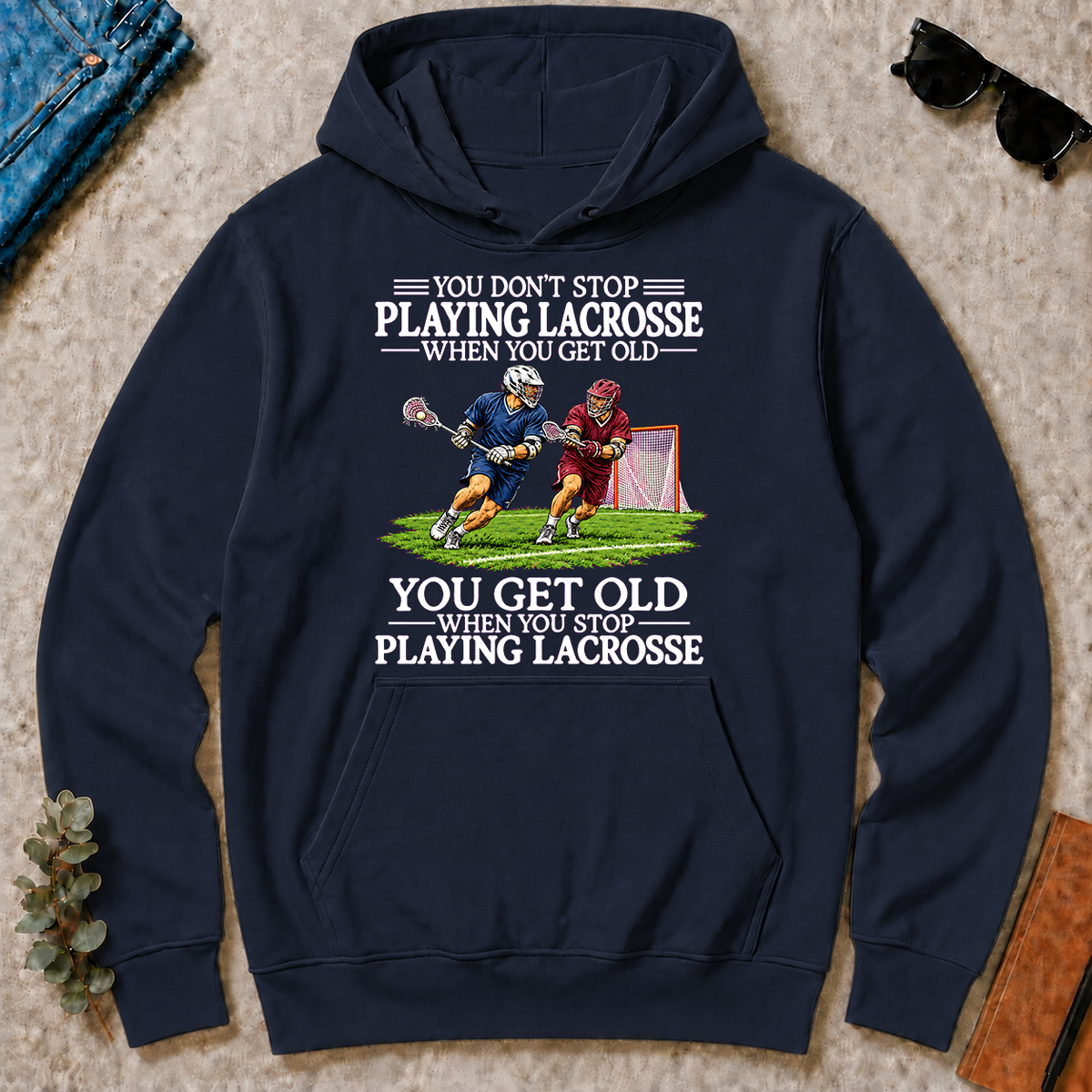 Old Man Don't Stop Lacrosse - navy - HS2D-Navy
