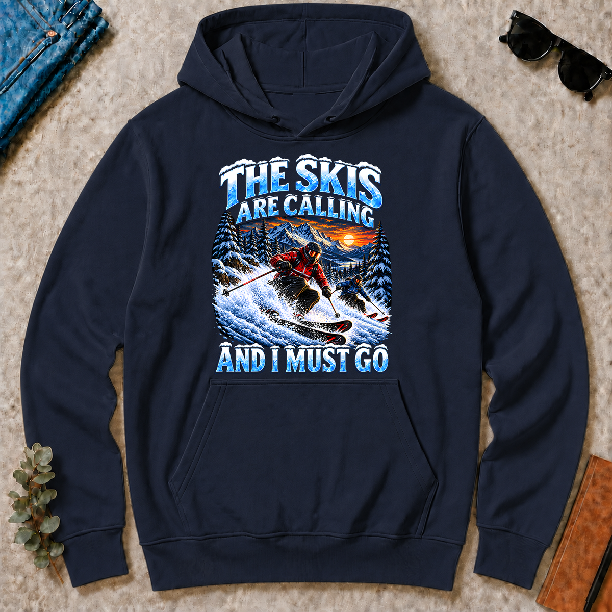 Skis Are Calling And I Must Go - navy - HS2D-Navy