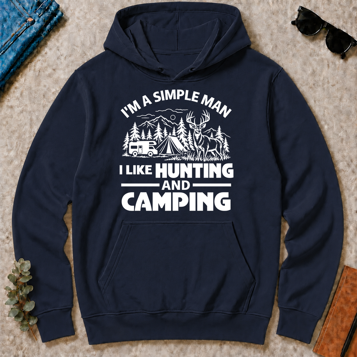 I Like Hunting And Camping - navy - HS2D-Navy