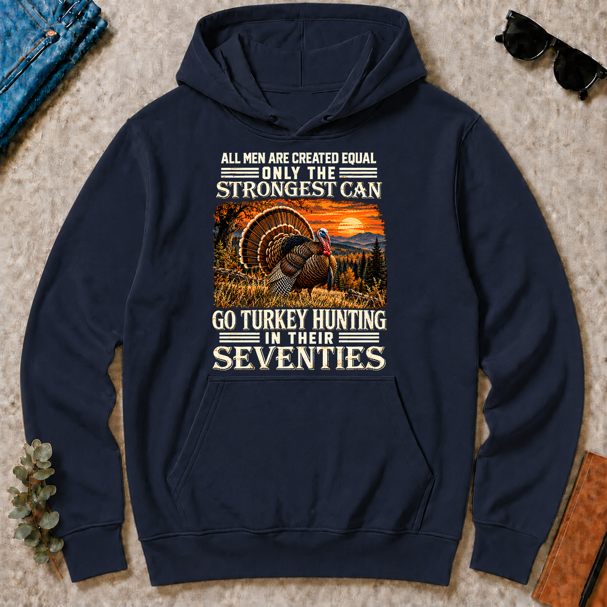 Turkey Hunting Strongest Man In Seventies - navy - HS2D-Navy