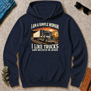I Am Simple Woman I Like Trucks - navy - HS2D-Navy