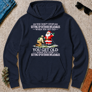 Old Man Don't Stop Setting Up Outfoor Inflatables - navy - HS2D-Navy