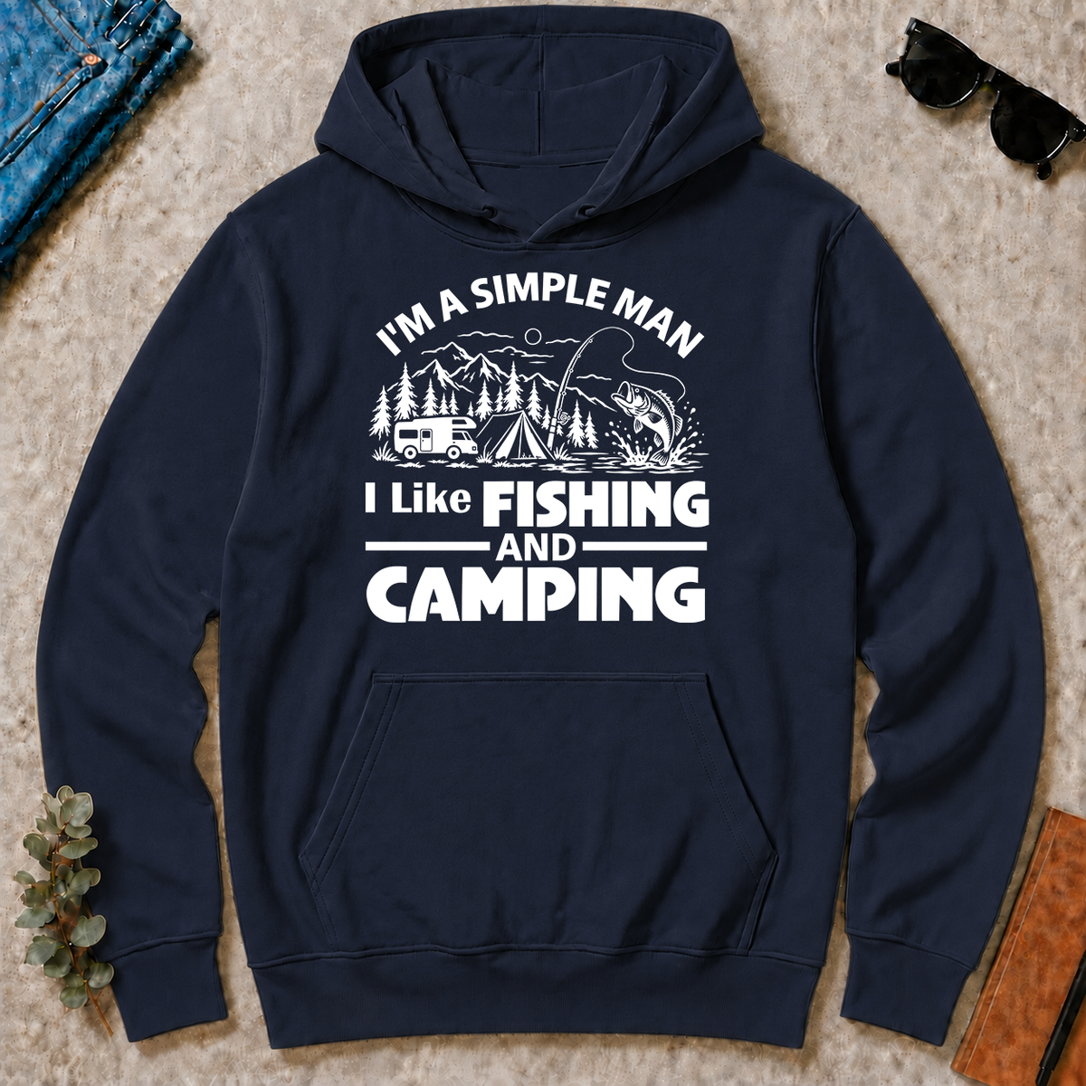 I Like Fishing And Camping - navy - HS2D-Navy