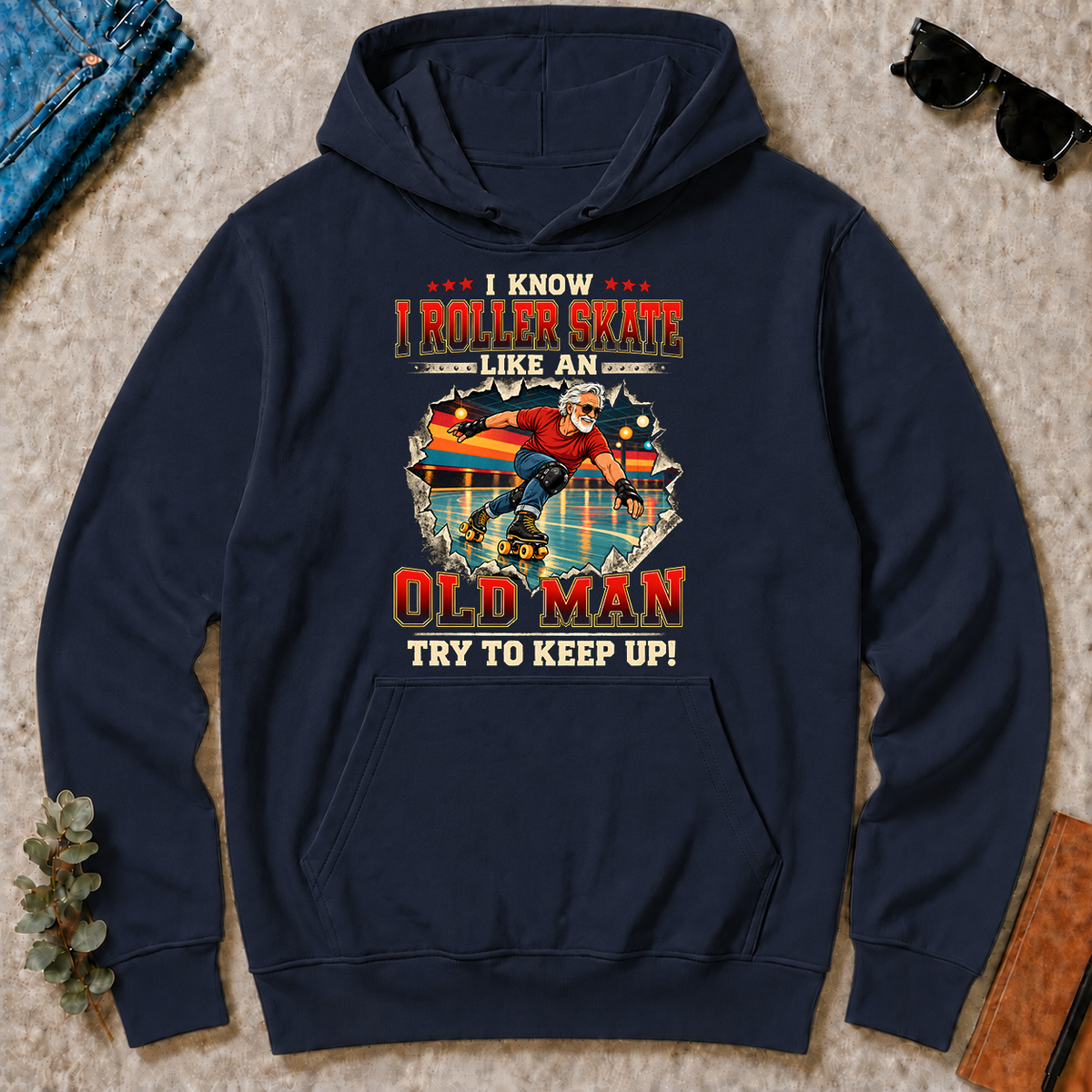 I Know I Roller Skate Like An Old Man - navy - HS2D-Navy