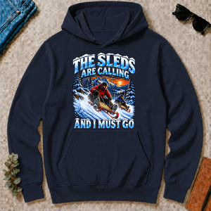 Sleds Are Calling And I Must Go - navy - HS2D-Navy