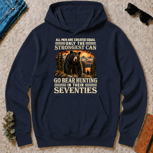 Vintage Bear Hunting Strongest Man In Seventies - navy - HS2D-Navy