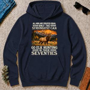 Elk Hunting Strongest Man In Seventies - navy - HS2D-Navy