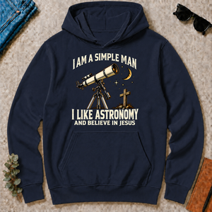 I Am Simple Man I Like Astronomy - navy - HS2D-Navy