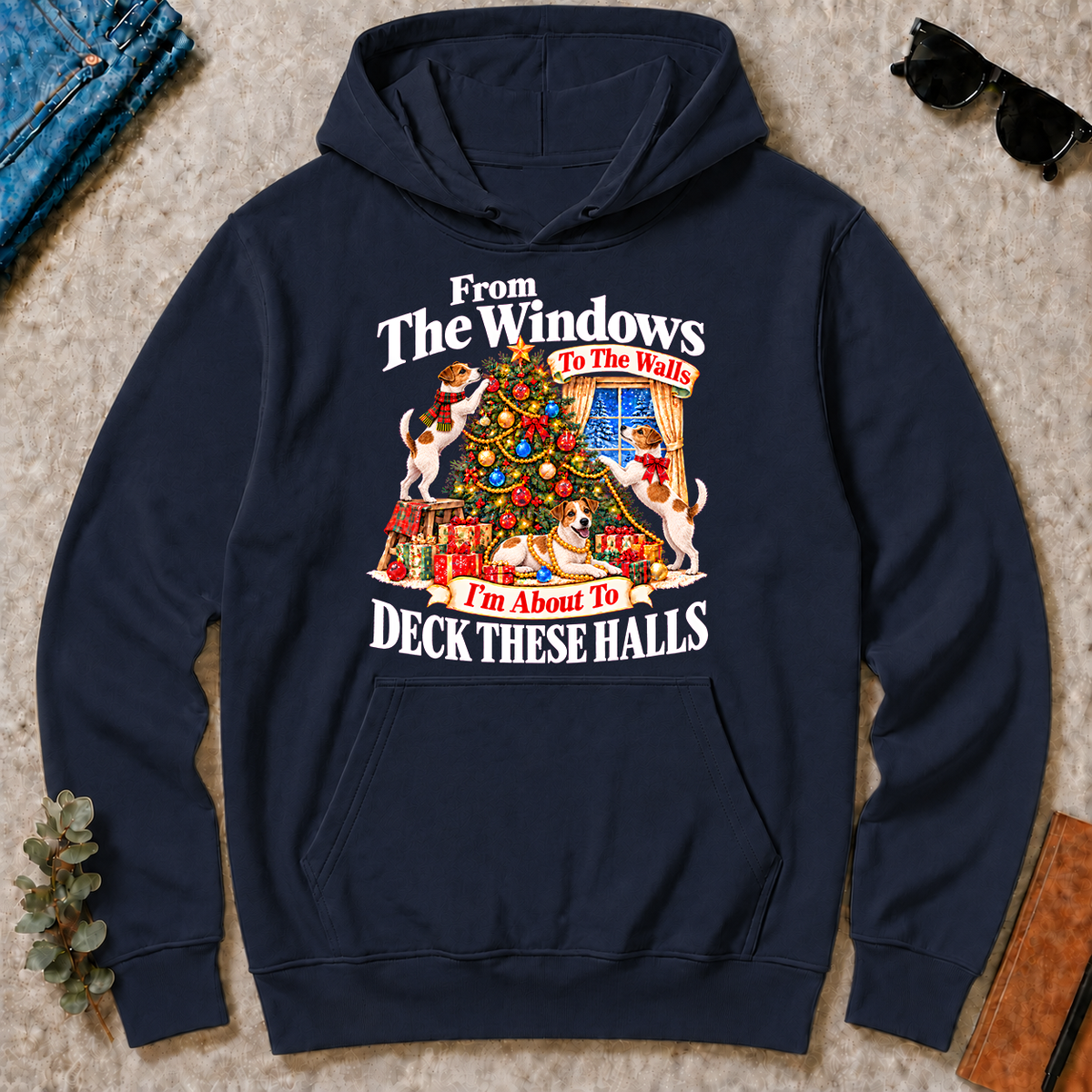 From the Windows to the Walls Jack Russell Terrier - navy - HS2D-Navy