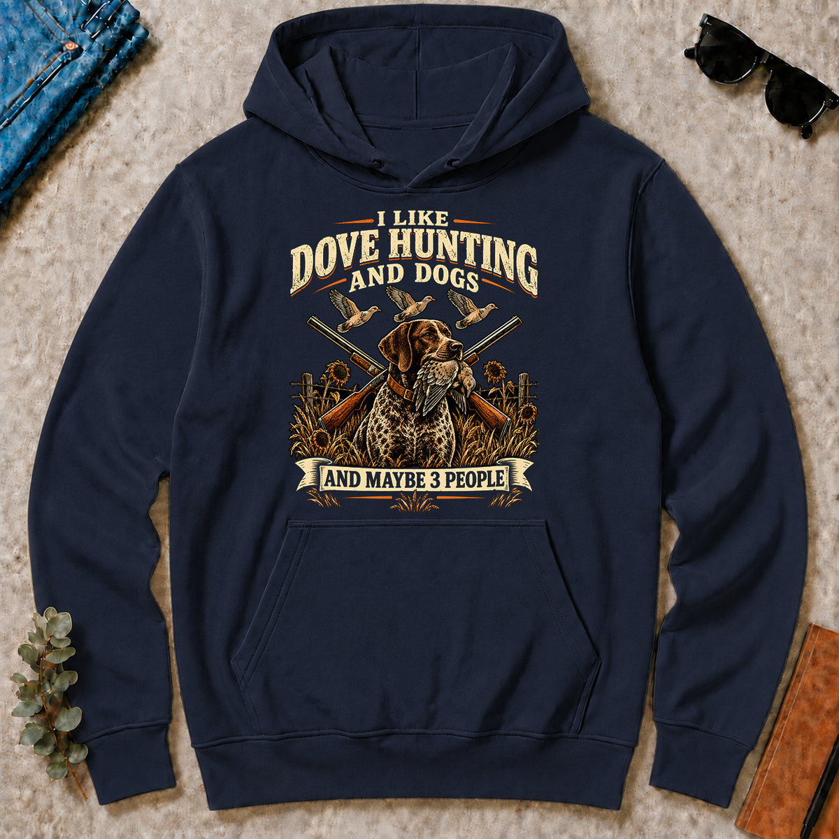 I Like Dove Hunting And Dogs And Maybe 3 People - navy - HS2D-Navy