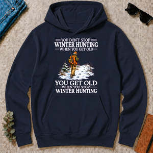 Old Man Don't Stop Winter Hunting - navy - HS2D-Navy