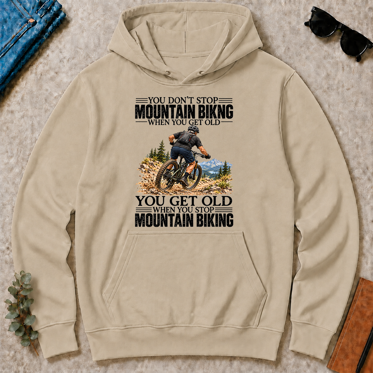 Vintage You Get Old When You Stop Mountain Biking - sand - HS2D-Sand