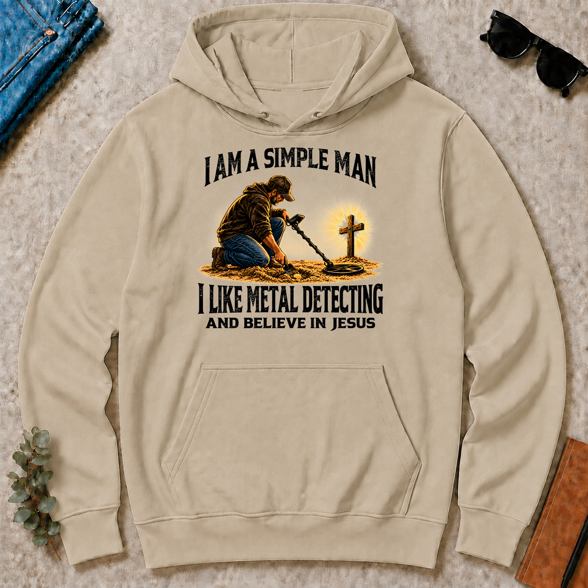 I Am Simple Man I Like Metal Detecting - sand - HS2D-Sand