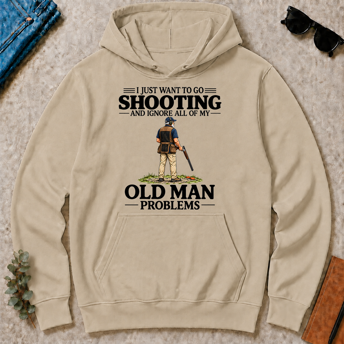 I Just Want To Go Shooting Vintage - sand - HS2D-Sand