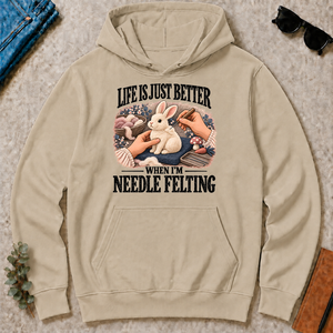 Life Is Just Better When I'm Neddle Felting - sand - HS2D-Sand
