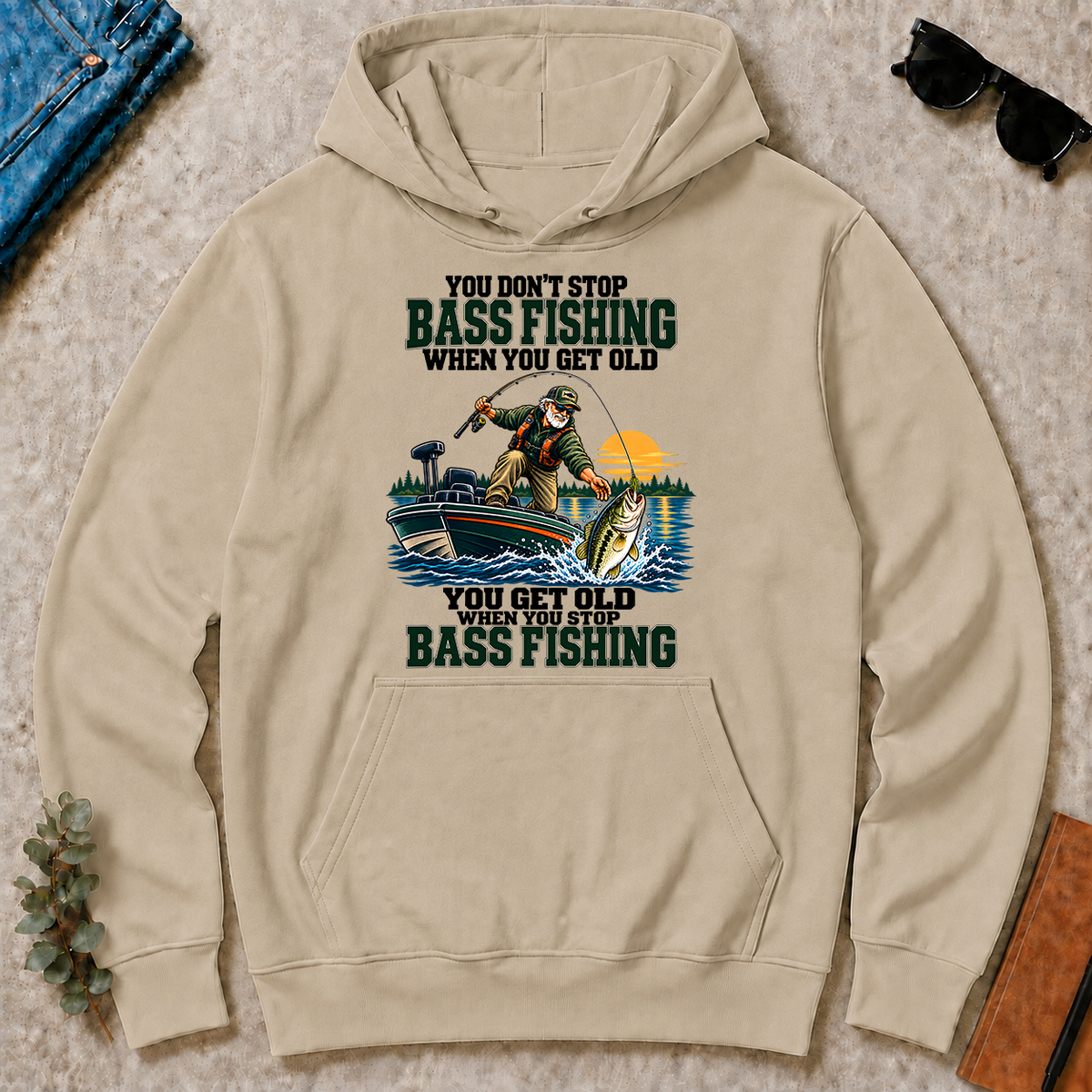 You Don't Stop Bass Fishing When You Get Old - sand - HS2D-Sand