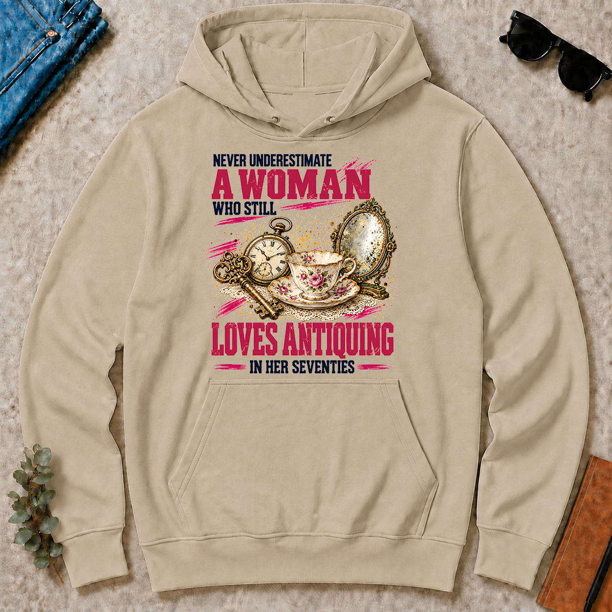 A Woman Still Loves Antiquing In Her Seventies - sand - HS2D-Sand