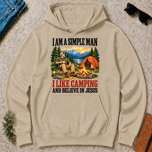 I Like Camping & Believe In Jesus - sand - HS2D-Sand