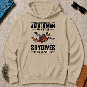 Never Underestimate An Old Man Skydives In His 70s - sand - HS2D-Sand