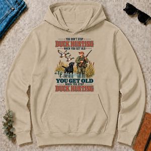 You Get Old When You Stop Duck Hunting With Labrador - sand - HS2D-Sand